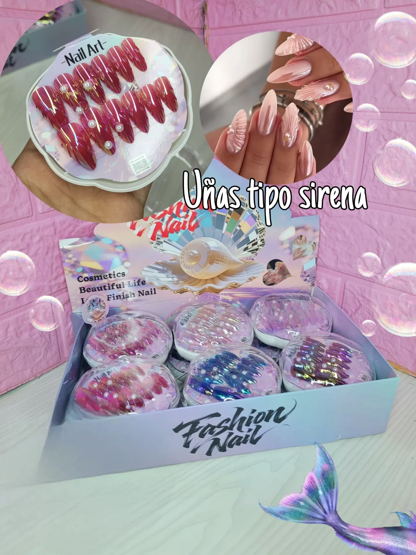 UÑAS ESTILO SIRENA
