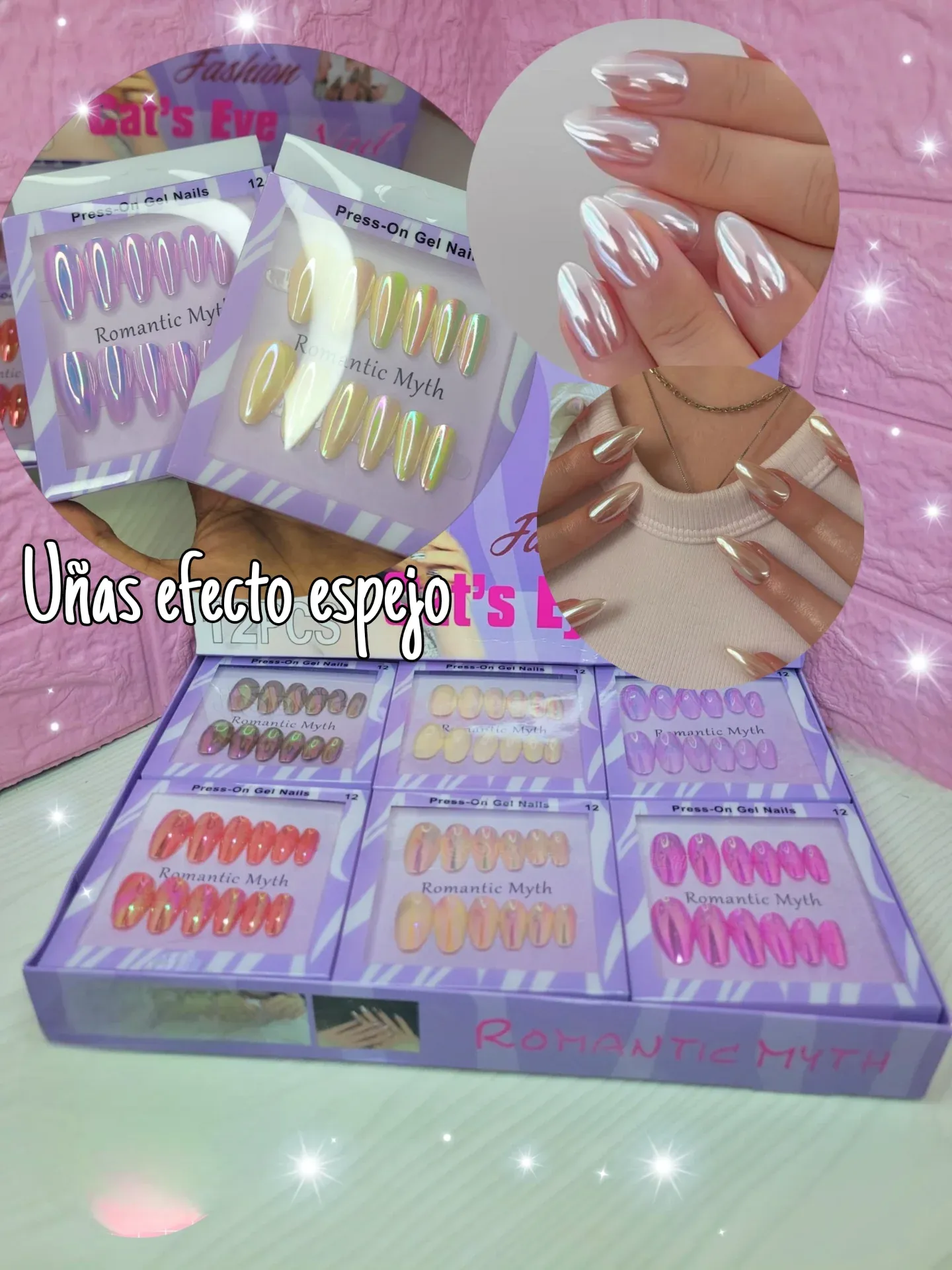 UÑAS EFECTO ESPEJO