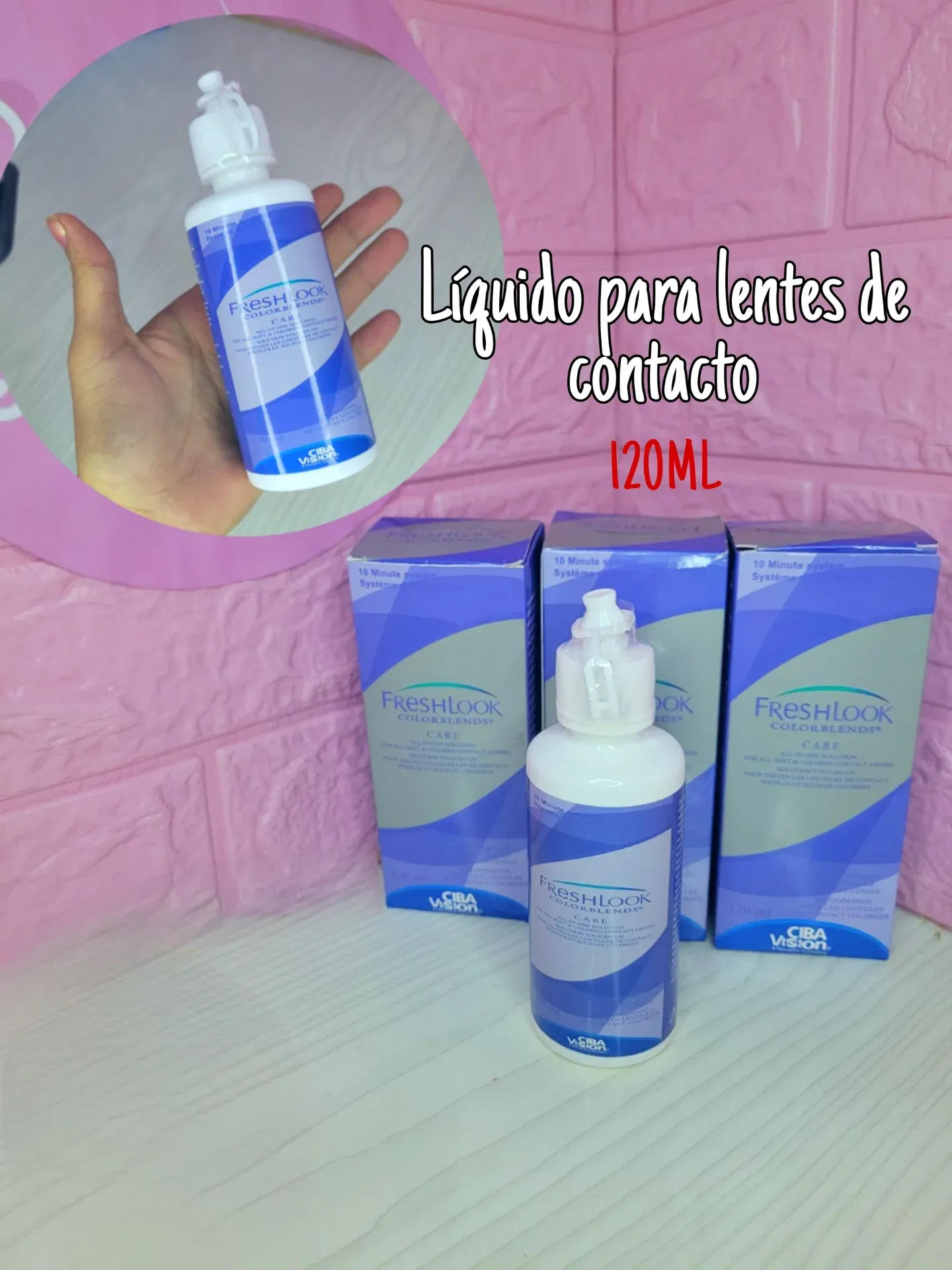 AGUA PARA LENTES DE CONTACTO DE 120 ML