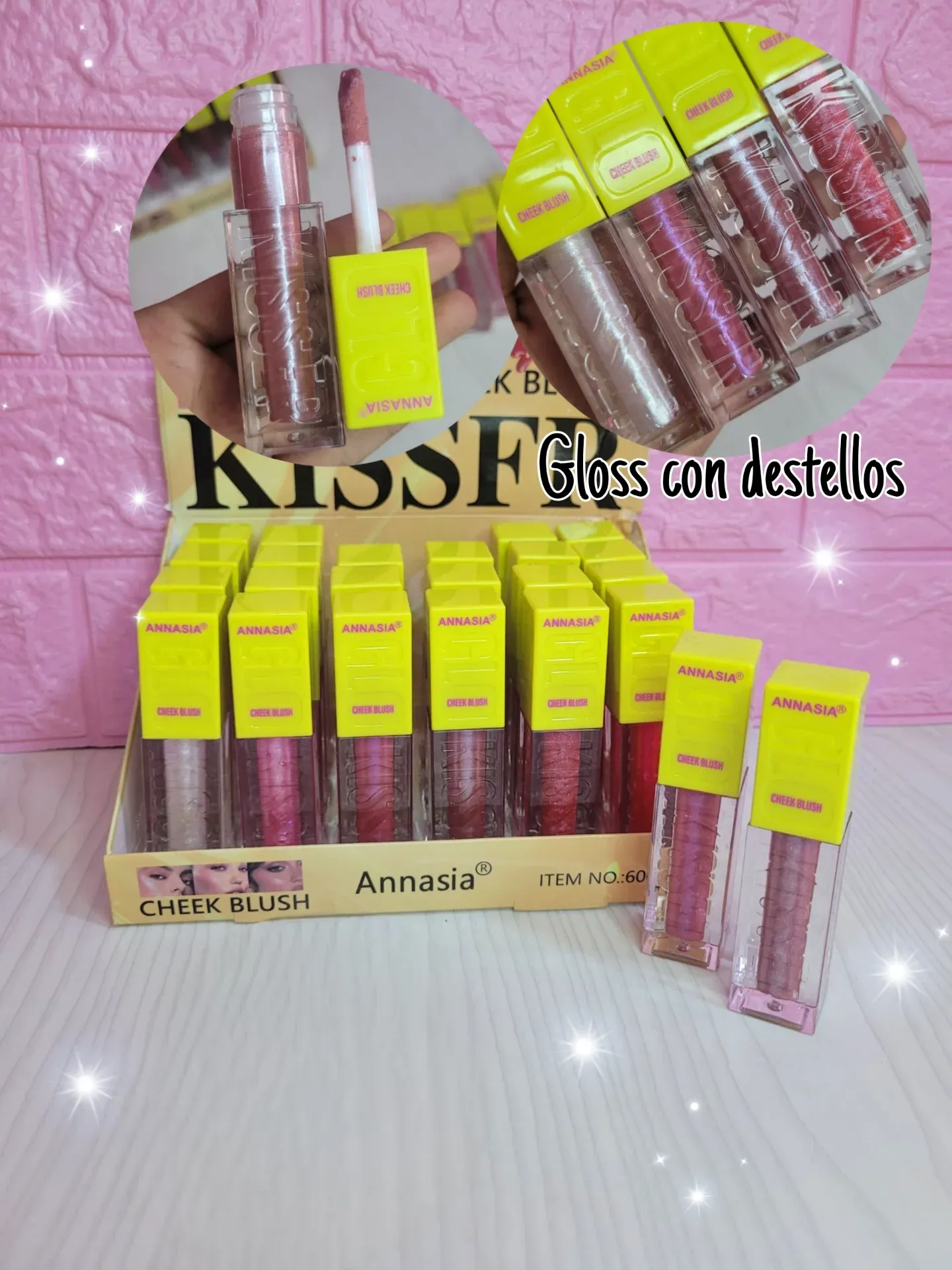 GLOSS CON COLOR Y DESTELLOS