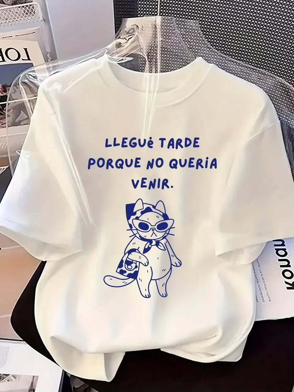 Camisa Blanca con estampado de Gato