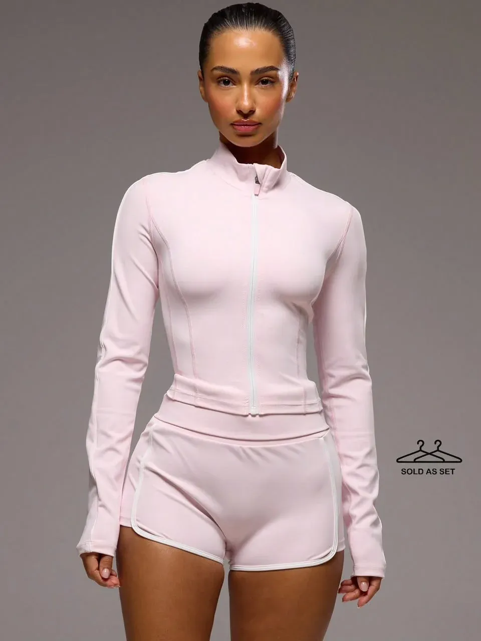 Set Deportivo cuello alto, Rosa