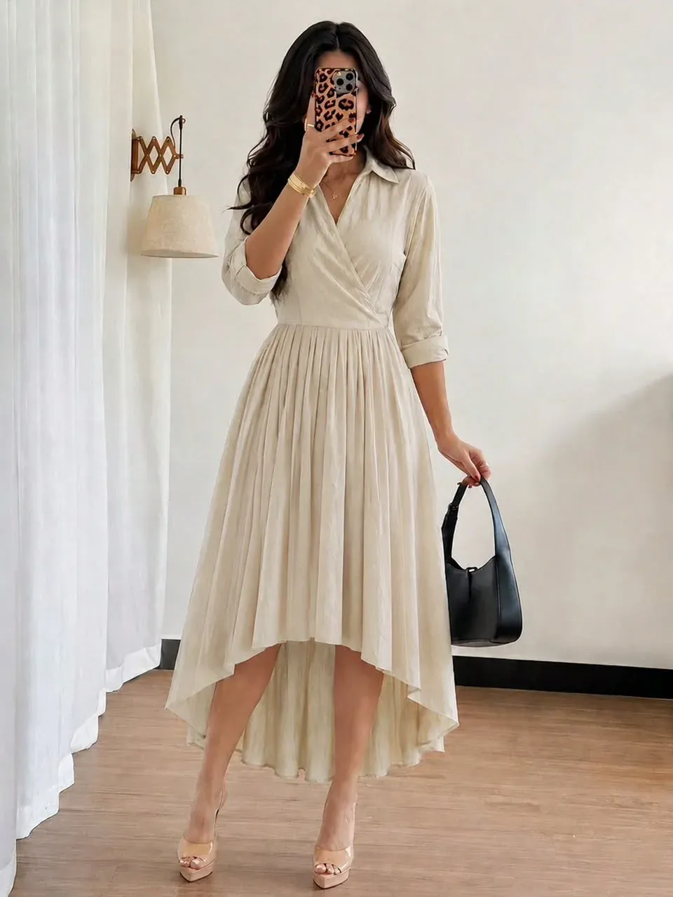 Vestido elegante Crema