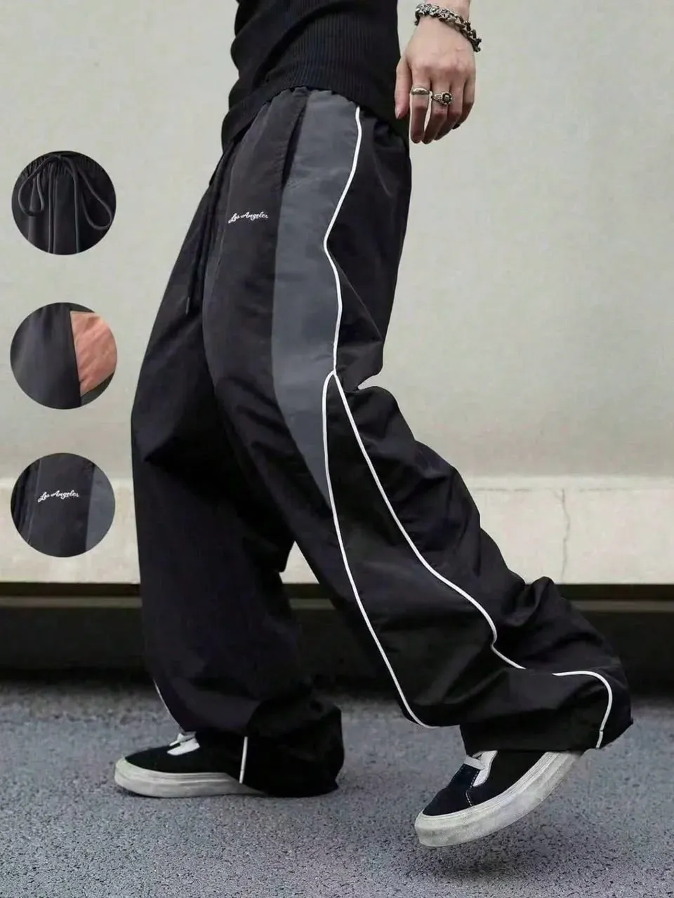 Pantalon casual con ajuste holgado