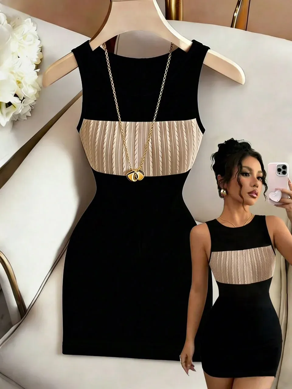 Vestido Negro ajustado Corto