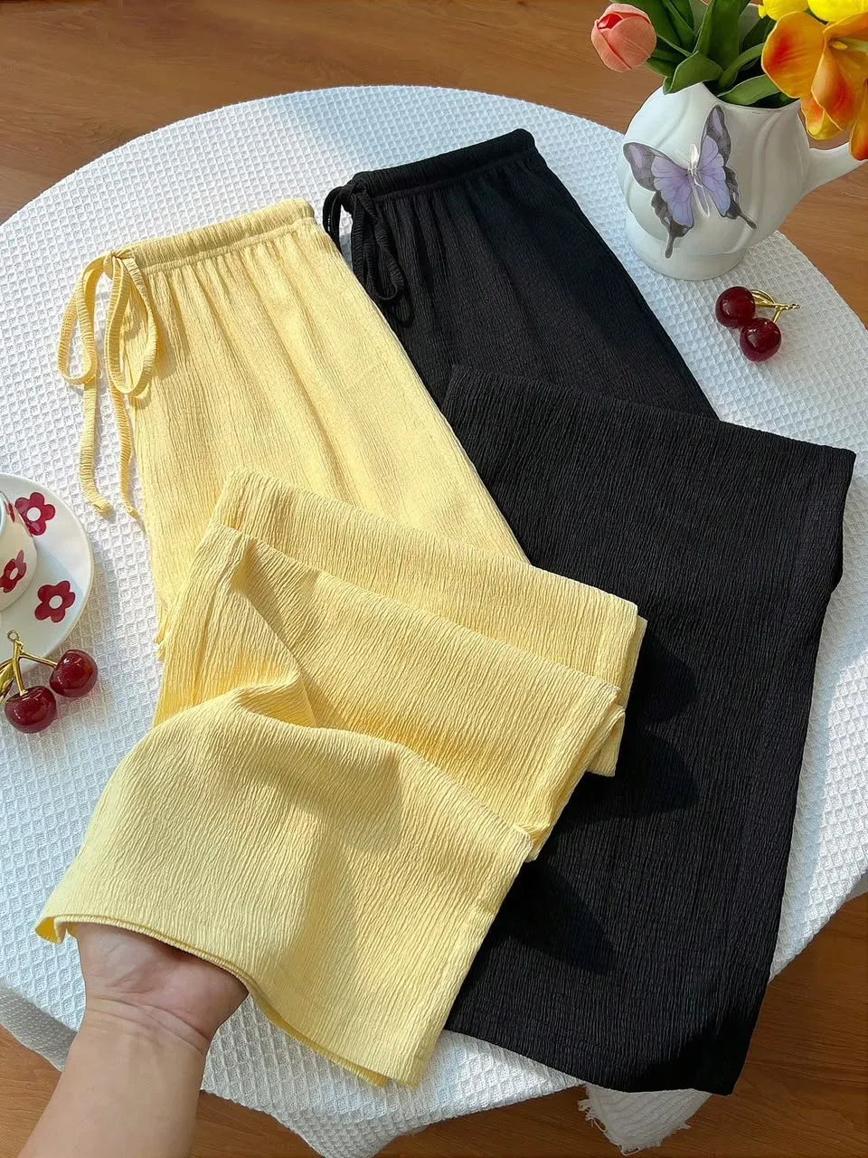 Pantalones casuales corte Ancho