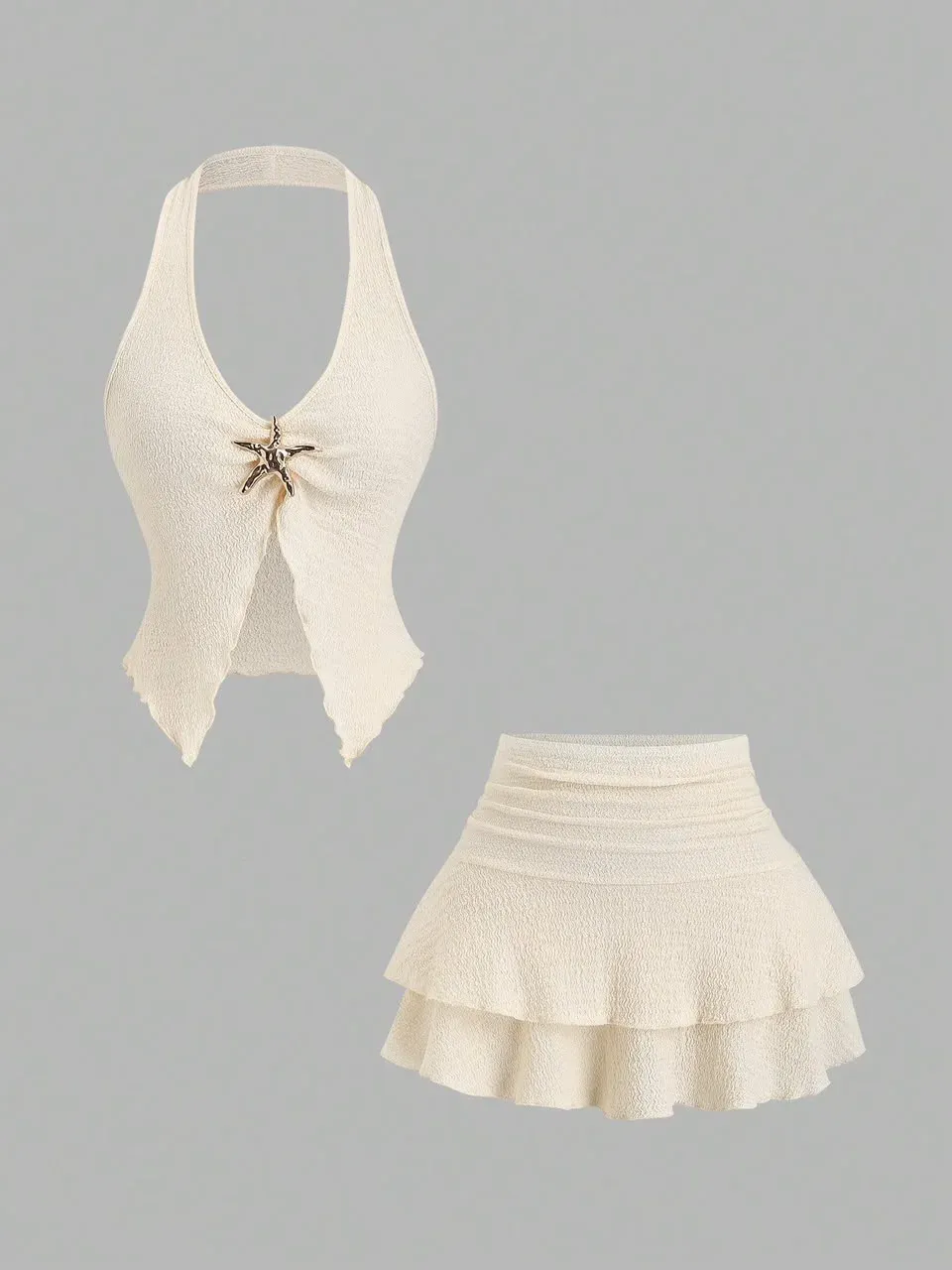 Conjunto 2 Piezas, Top con Broche de estrella