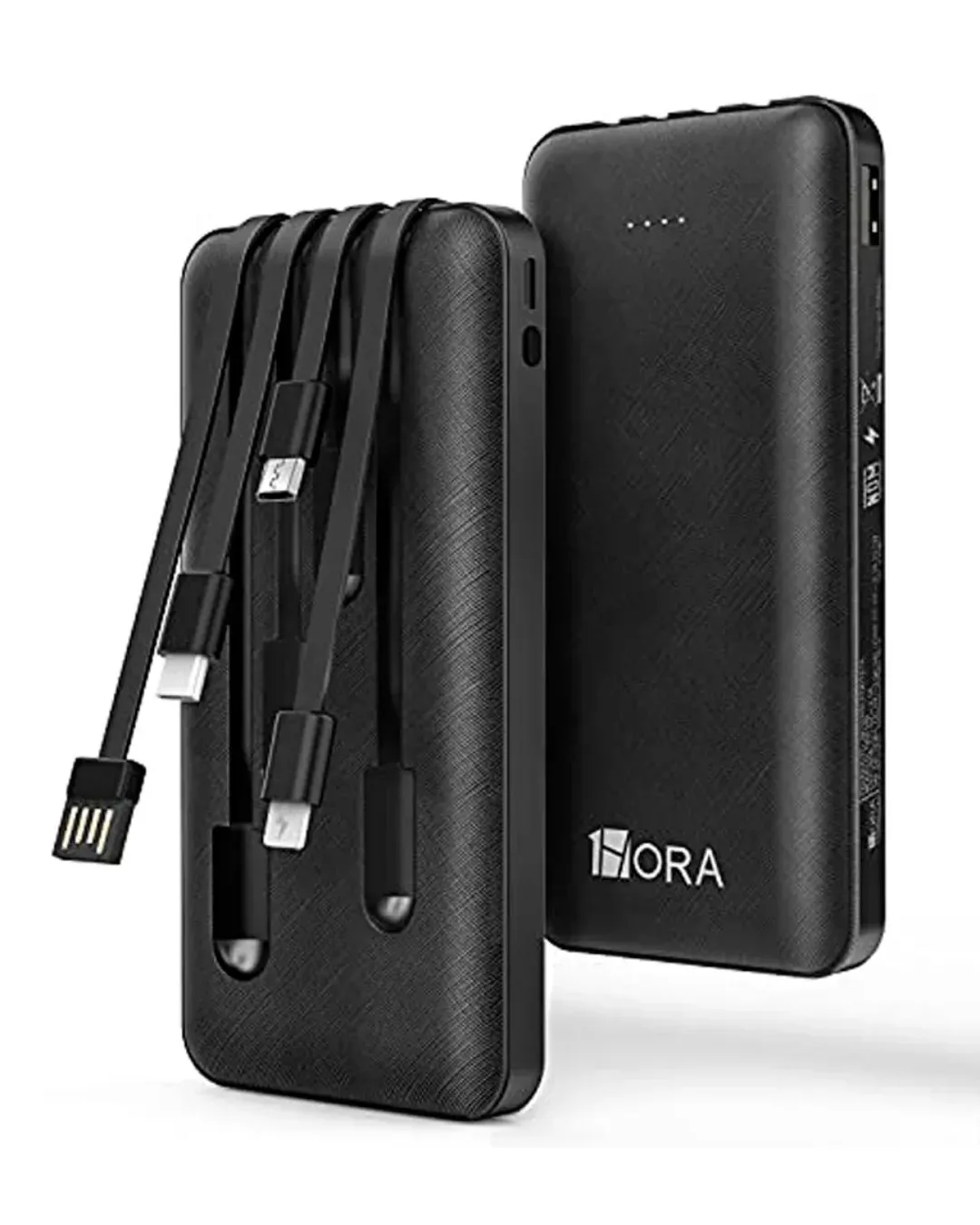 Batería Portátil 10.000mAh con 4 Cables Integrados (GAR148)