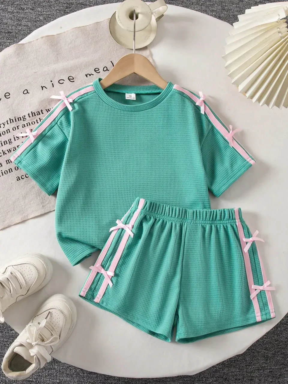 Conjunto infantil verde agua