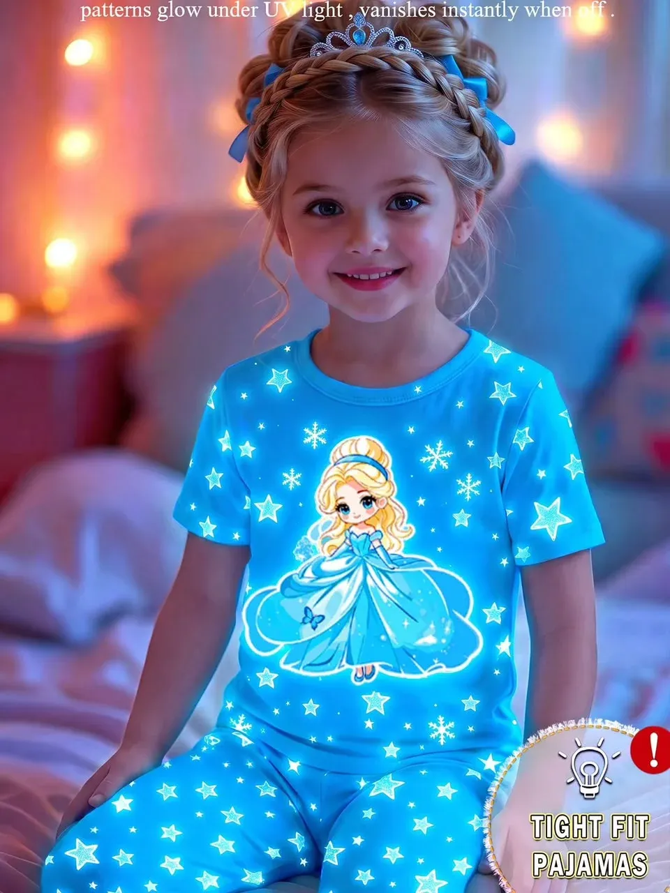 Pijama azul brillante