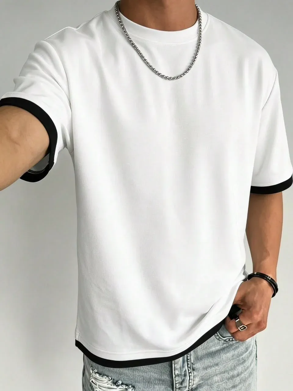 Camisa blanca masculina