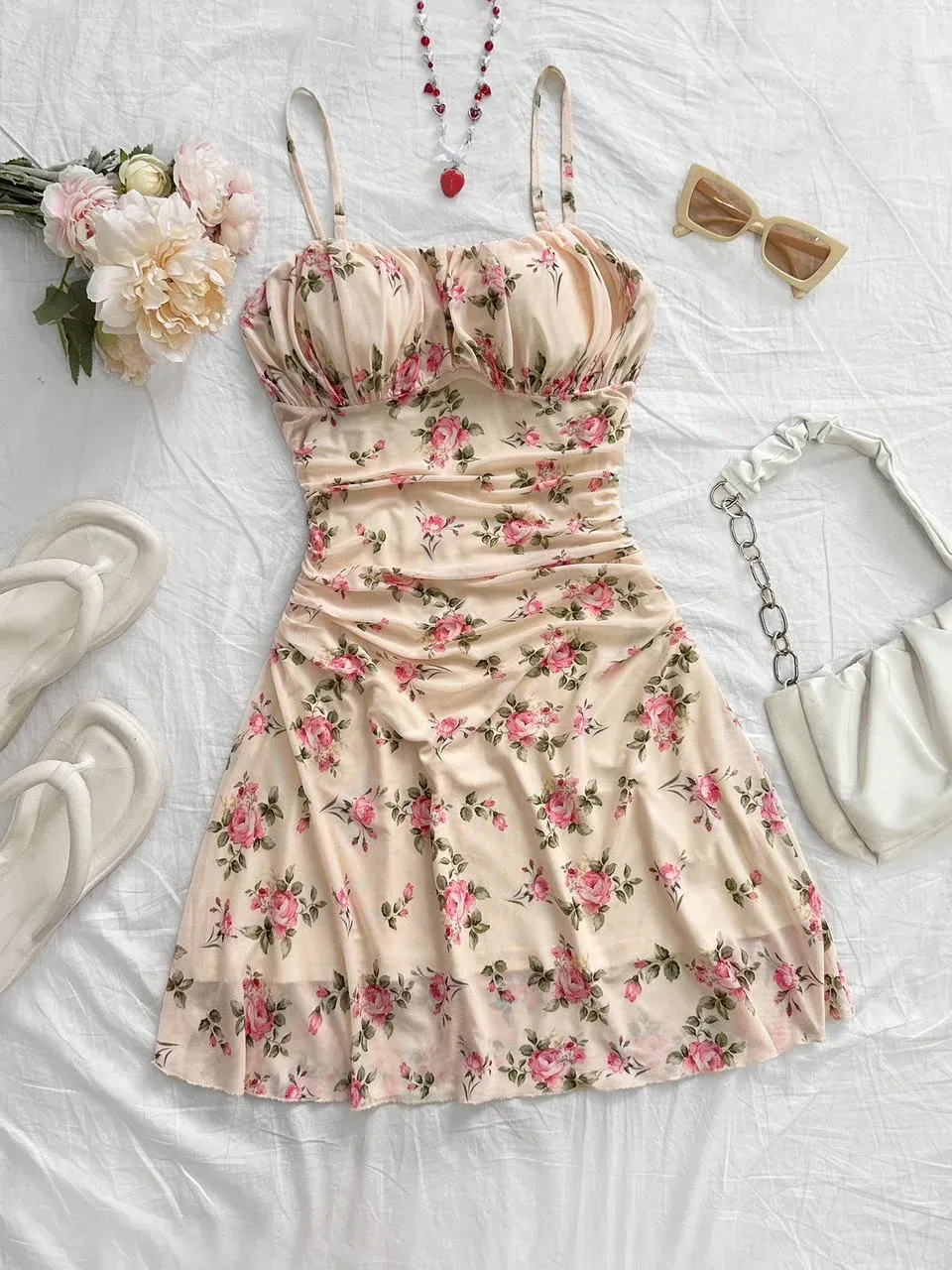 Vestido corto floral